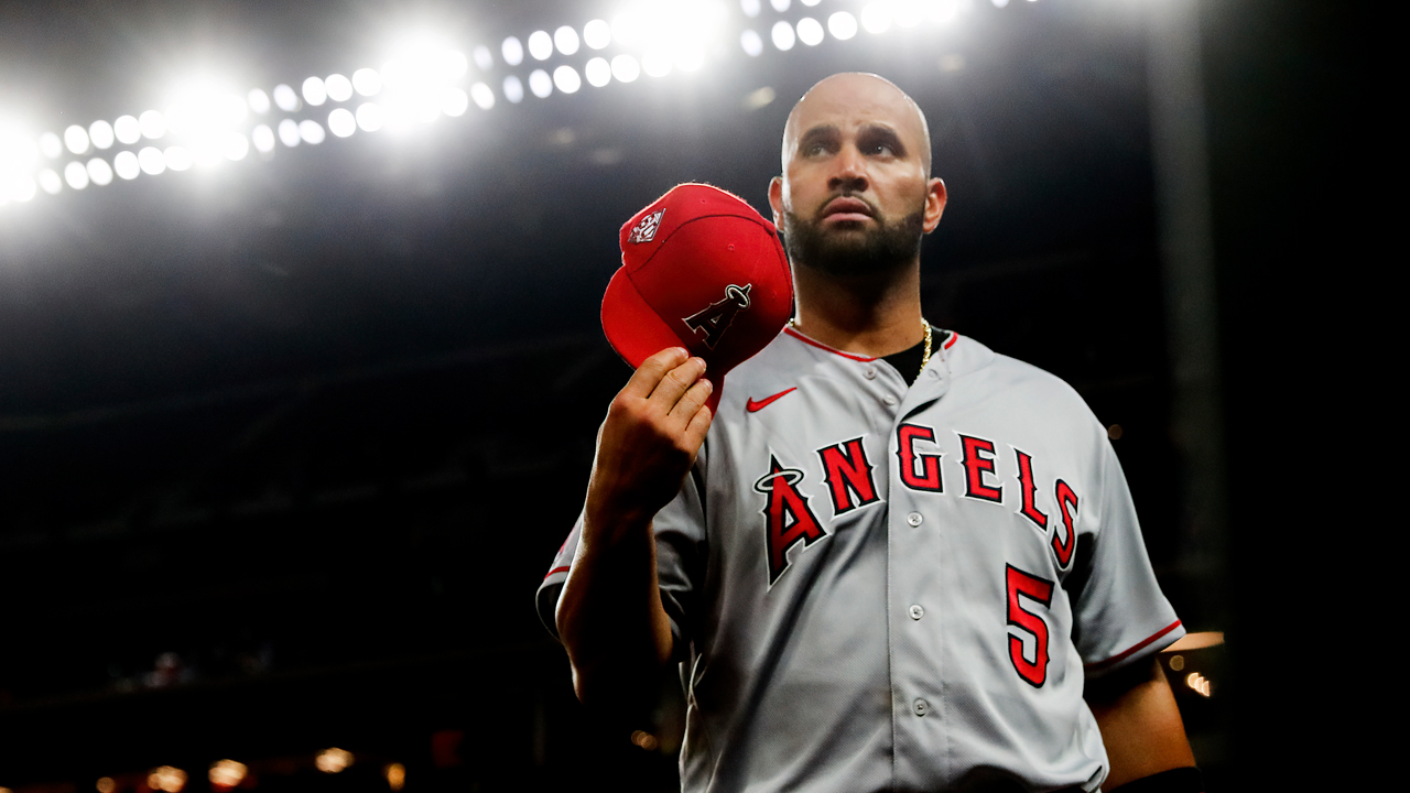Albert Pujols playing with the Angels