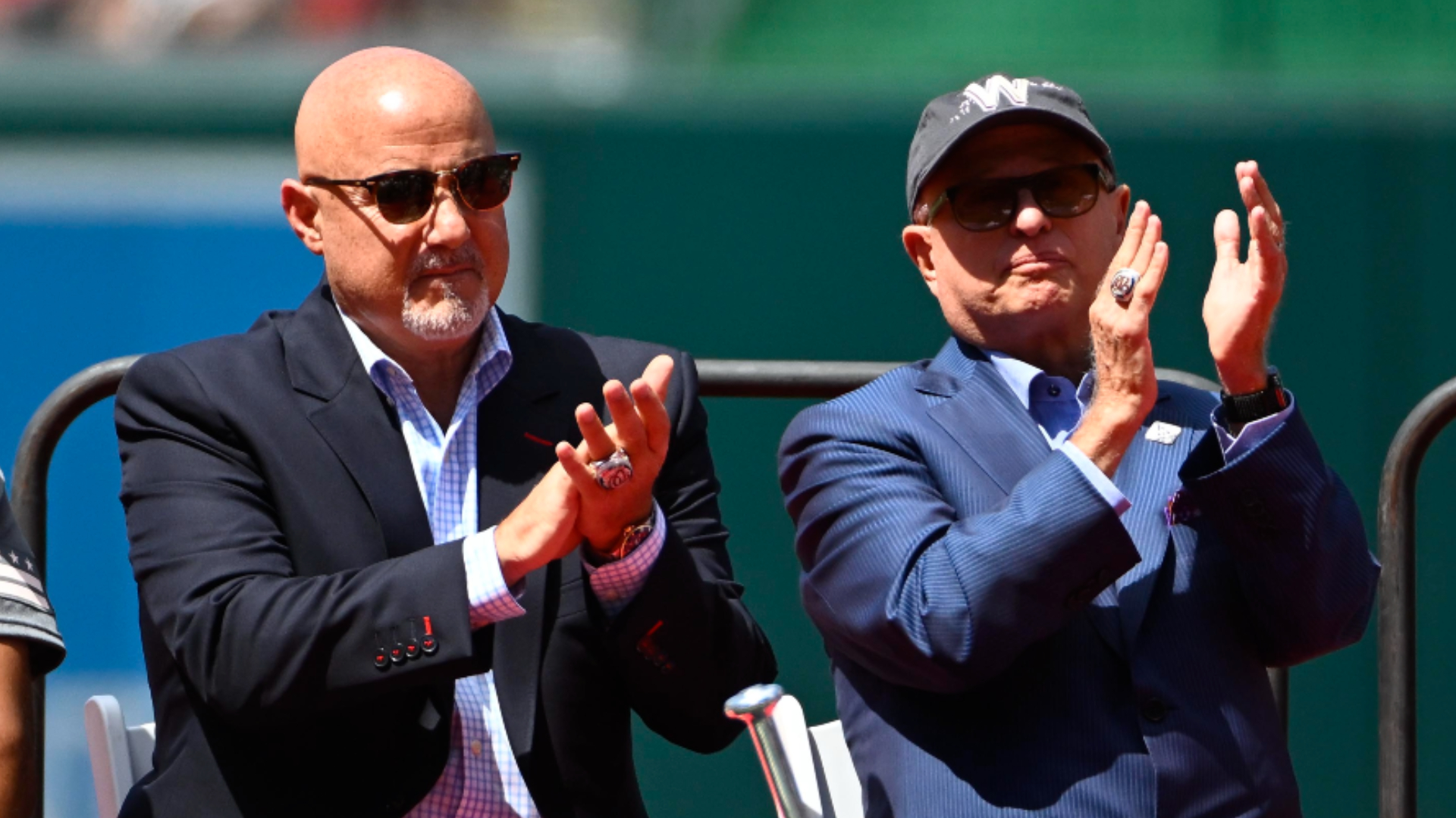 Nationals GM Mike Rizzo and principal owner Mark Lerner