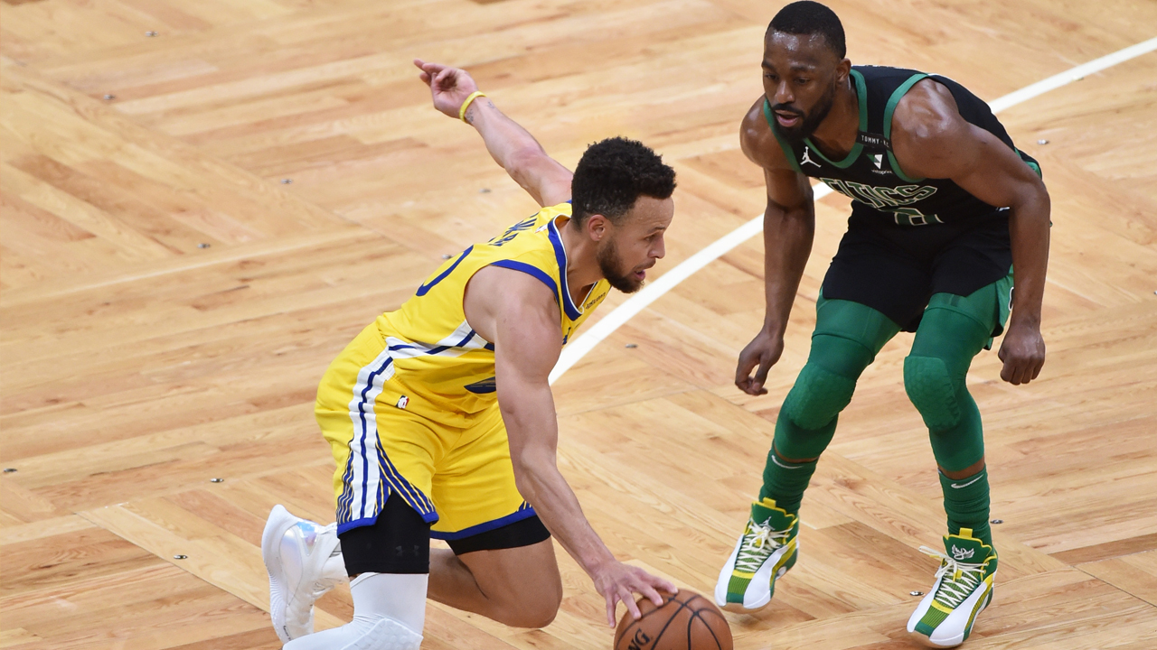 Kevin Durant loves Steph Curry’s circus-and-1 shot against Celtics
