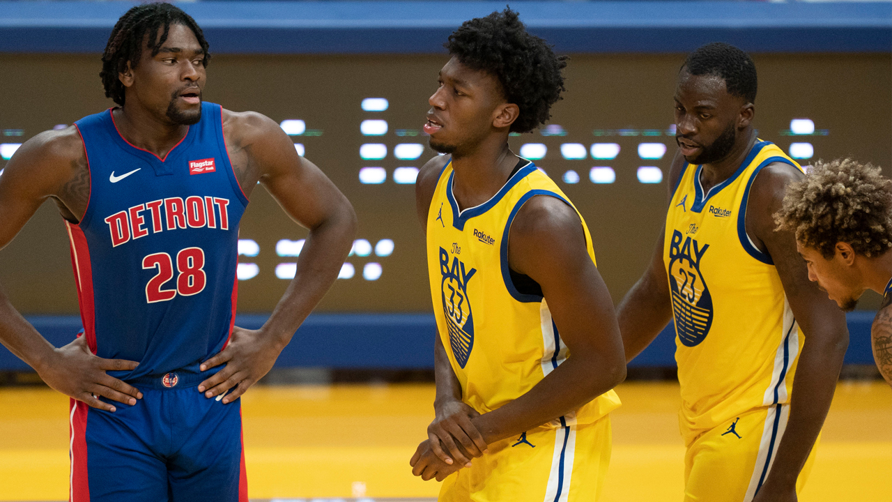 James Wiseman of the Warriors back in training, to be reevaluated Thursday